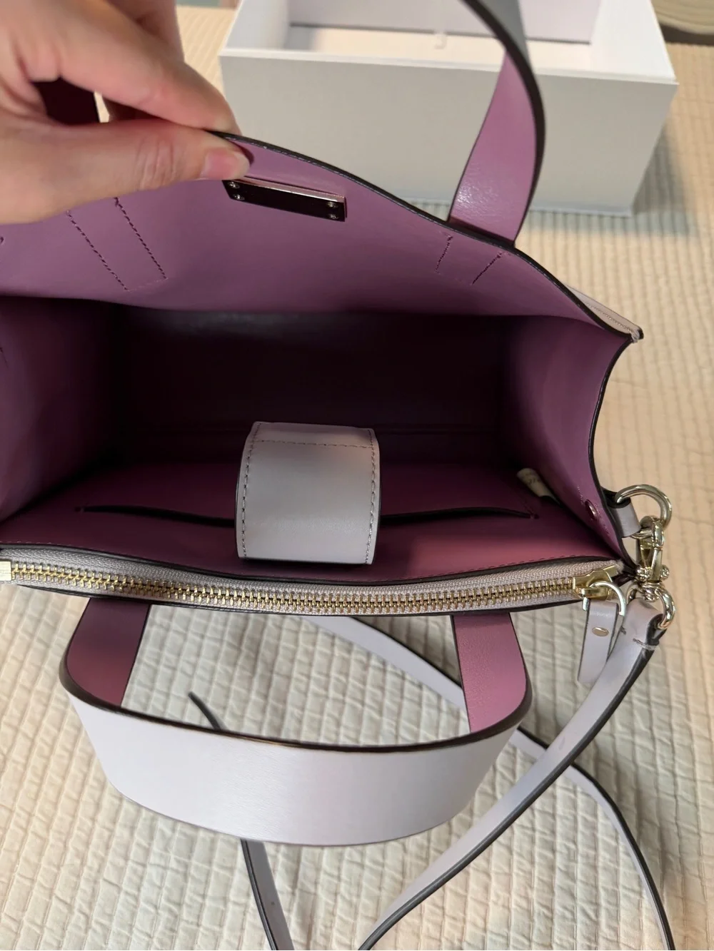 kate spade Lavender Structured crossbody satchel Anissa